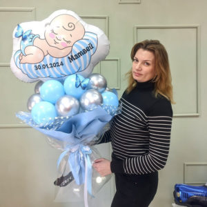 Букет из шаров на выписку для мальчика Пермь