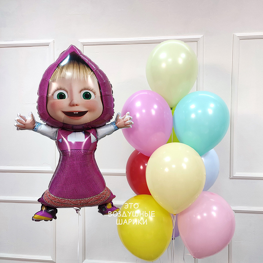Фигурка шар Маша, разноцветные шары