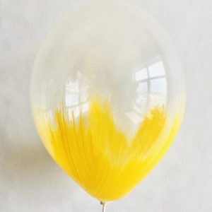 Шар 30 см браш желтый