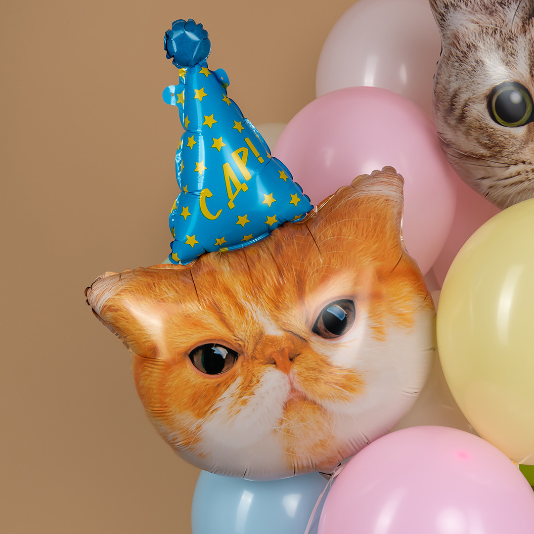 Фигура Котик в колпачке рыжий