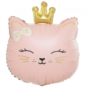 Фигура Кошечка с короной Розовая (24"/61 см) ВЗ