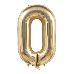 Цифра № 0 светлое золото 102см