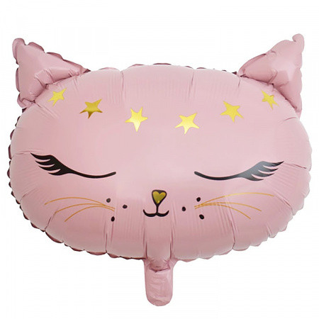 Фигура Голова Кошка голова розовая (19"/48 см) ВЗ