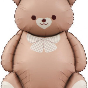 Фигура Мишка с бантом Коричневый Сатин (35"/89 см) Falali