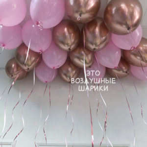 Шары под потолок розовые
