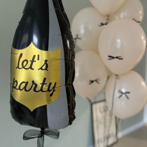 Фигура Бутылка Шампанское Let`s Party Черный (40"/102 см)