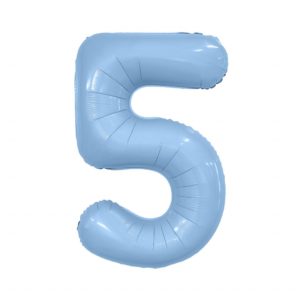 Цифра 5  40″/102 см Небесный slim Agura