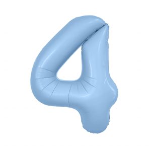 Цифра 4  40″/102 см Небесный slim Agura