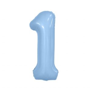Цифра 1  40″/102 см Небесный slim Agura