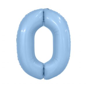Цифра 0  40″/102 см Небесный slim Agura
