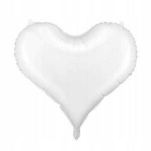 Сердце (24"/61 см) изогнутое белое