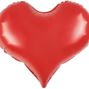 Сердце (24"/61 см) изогнутое красное
