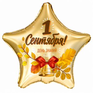 Шар (19"/48 см) Звезда 1 Сентября. 1. Фольгированный шар Звезда 1 Сентября золотой в Перми. 2. Золотой шар звезда на День знаний с гелием. 3. Воздушный шар 1 Сентября с доставкой по Перми. 4. Фольгированная золотая звезда для школьной линейки. 5. Купить шар Звезда 1 Сентября в Перми. 6. Гелиевый шар для первоклассника золотая звезда. 7. Золотой фольгированный шар для школьной фотозоны. 8. Шар Agura Звезда 1 Сентября с доставкой в Перми.
