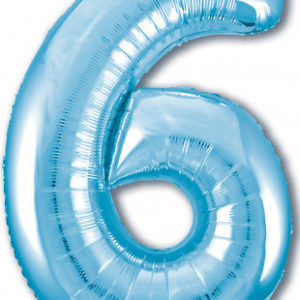 Цифра № 6 голубая