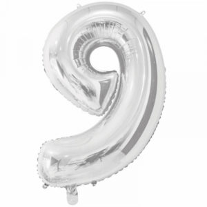 Цифра № 9 серебро
