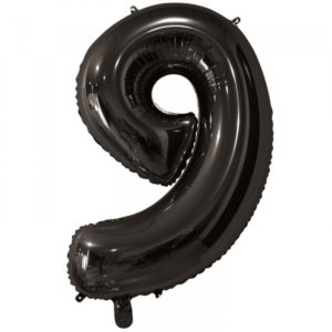 Цифра № 9 черная
