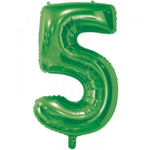 Цифра № 5 зеленая