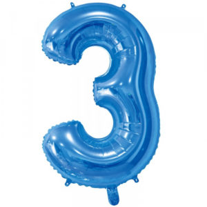 Цифра № 3 синяя