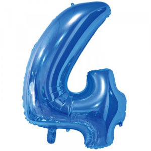 Цифра № 4 синяя