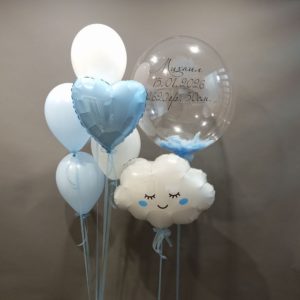 Шары на выписку мальчику с облачком в Перми